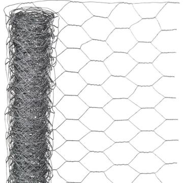 Nature - Verzinkt staal gaas - 1 x 10m - Grijs - 40 x 40mm mazen