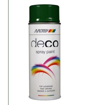 Motip deco alkyd hoogglans lak RAL 6002 bladgroen (01636) - 400 ml.