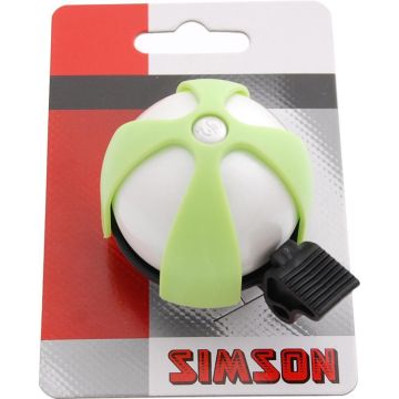 Fietsbel Simson Sport - wit/lime