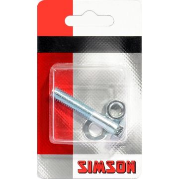 Bout zadelklem simson 8x45mm 021802 - ZILVER