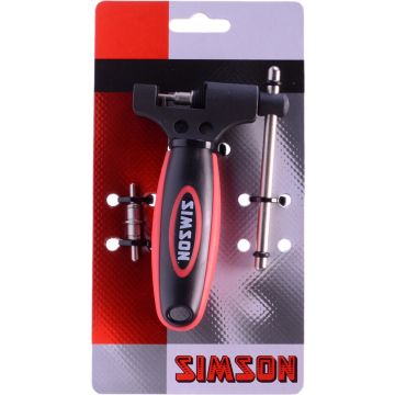 Gereedschap kettingpons simson de luxe universeel incl ponspin 021813 - ROOD