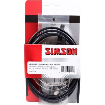 Simson Versnellingskabelset Shimano Nexus - zwart