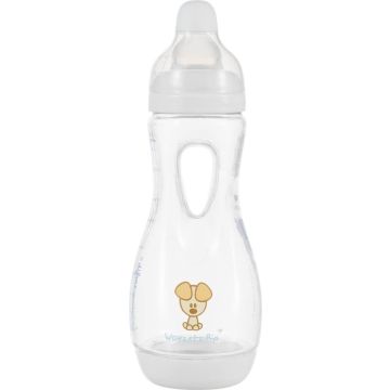 Difrax Handgreep Babyfles 240 ml Natural - Anti-Colic - Woezel &amp; Pip - 1 stuk