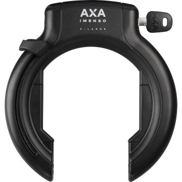 AXA Imenso X-Large retractable - Ringslot voor fietsen met brede banden - Frameslot - Met plug-in mogelijkheid - Zwart