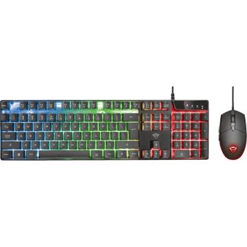 Trust GXT 838 Azor - Bedraad Gaming Toetsenbord &amp; Muis - QWERTY - Zwart