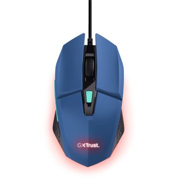 Trust GXT 109B Felox - Bedrade Gaming Muis - 6400 DPI - Verlichting - Blauw