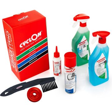 Cyclon Onderhoudsset Bike Essentials Wax Lube Rood 5-delig