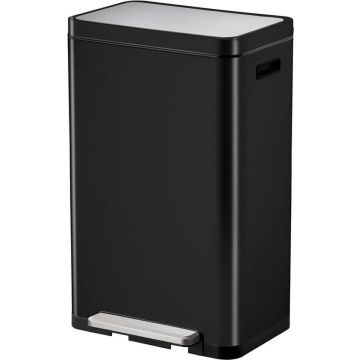 EKO X-Cube Prullenbak - Pedaalemmer - 30 l - Zwart