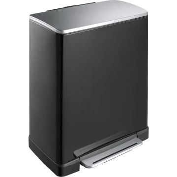 EKO E-Cube Prullenbak - 28+18 l - Zwart