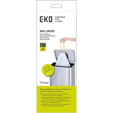 EKO - Afvalzakken 3-6 ltr (A), EKO (24x30 stuks) - Plastic - wit