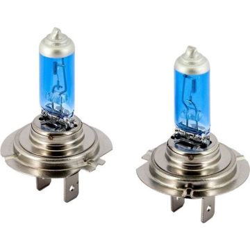 AutoStyle SuperWhite Blauw H7 55W/12V/4200K Halogeen Lampen, set à 2 stuks (E13)