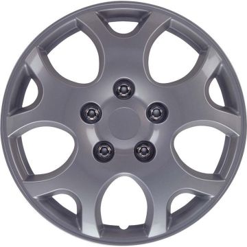 Autostyle Wieldoppen Nebraska 14 Inch Abs Zilver Set Van 4