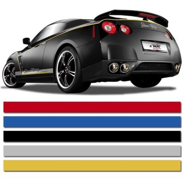 AutoStyle Universele zelfklevende striping AutoStripe Cool200 - Rood - 6,5mm x 975cm