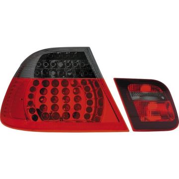 AutoStyle Set LED Achterlichten passend voor BMW 3-Serie E46 Sedan 1998-2001 - Rood/Smoke