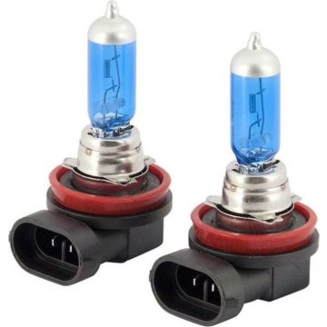 AutoStyle SuperWhite Blauw H11 55W/12V/4800K Halogeen Lampen, set à 2 stuks (E4)