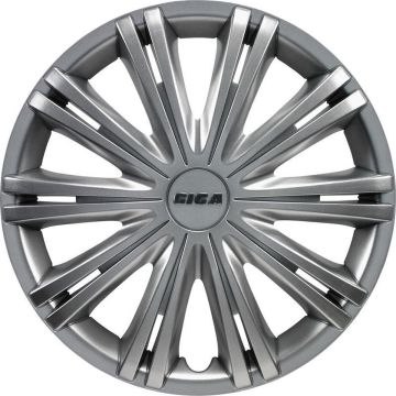 Autostyle Wieldoppen Giga 15 Inch Abs Zilver Set Van 4