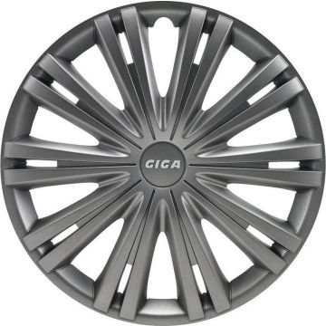 Autostyle Wieldoppen Giga 16 Inch Abs Gunmetal Set Van 4