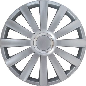 Autostyle Wieldoppen Spyder 15 Inch Abs Zilver Set Van 4