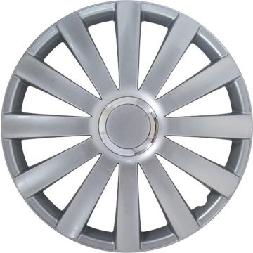 Autostyle Wieldoppen Spyder 16 Inch Abs Zilver Set Van 4