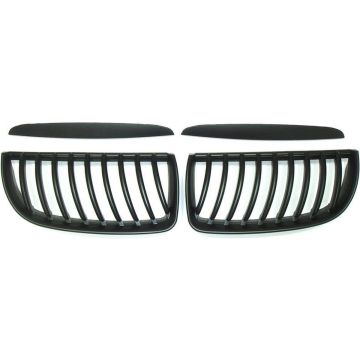 AutoStyle Matzwarte Grills passend voor BMW 3-Serie E90/E91 Sedan/Touring 2005-2008