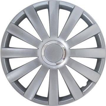 Autostyle Wieldoppen Spyder 17 Inch Abs Zilver Set Van 4