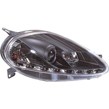 AutoStyle Set Koplampen incl. DRL passend voor Fiat Grande Punto 2005-2008 - Zwart - incl. Motor