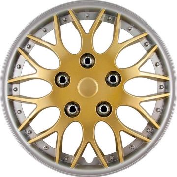 Autostyle Wieldoppen Missouri 15 Inch Abs Goud/zilver Set Van 4