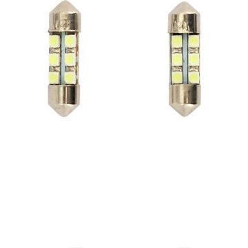 AutoStyle 6Q LED/SMD Festoon Lampen Wit 31x10mm Set a 2 stuks