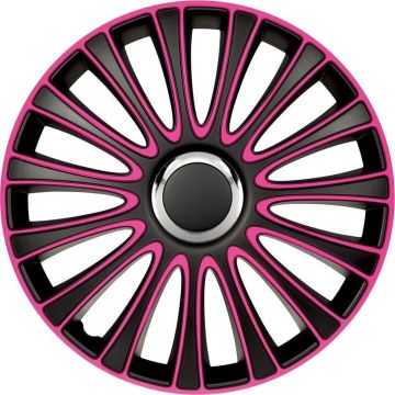 Autostyle Wieldoppen 17 inch LeMans Zwart/Roze - ABS