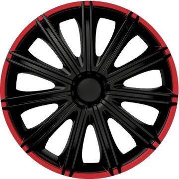 Autostyle Wieldoppen 15 inch Nero Zwart/Rood - ABS