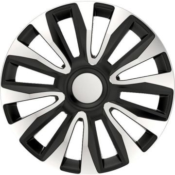 Autostyle Wieldoppen 15 inch Mega Zilver/Zwart - ABS