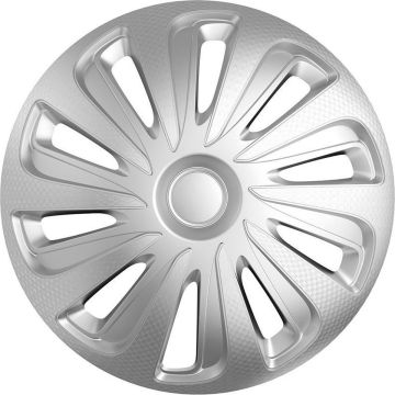 Autostyle Wieldoppen Caliber 13 Inch Abs Zilver Set Van 4