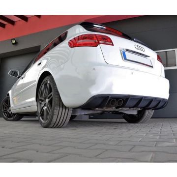 Motordrome Achterbumperskirt (Diffuser) passend voor Audi A3 8P Sportback 2008-2012 (GFK)