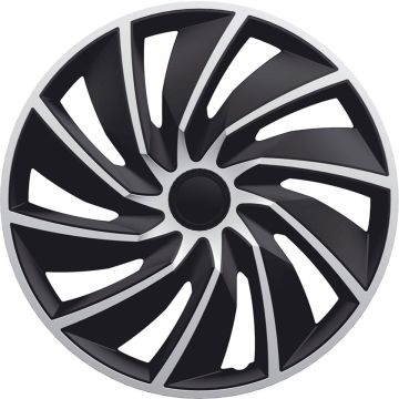 AutoStyle Wieldoppen 13 inch Turbo zilver/zwart