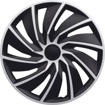 AutoStyle Wieldoppen 15 inch Turbo zilver/zwart