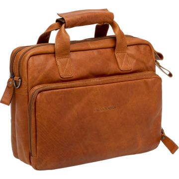 New Looxs Cali Laptoptas Fietstas - Leer - 15 inch Laptopvak - 17 liter - Cognac