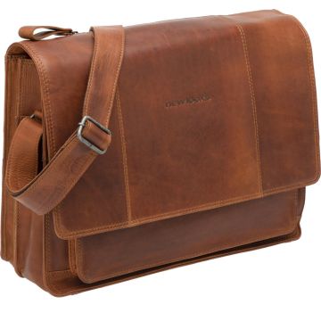 New Looxs Fellini Laptoptas Fietstas - Leer - 15 inch Laptopvak - 18 liter - Cognac