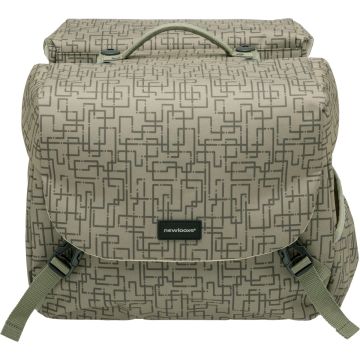 New Looxs Ivy Mondi Joy Dubbele Fietstas Racktime - 38 liter - Walnoot Ivy grijs groen