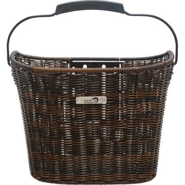 New Looxs Lombok Rotan Look Afneembare Fietsmand Stuur - 19 liter - Grijs