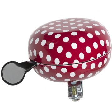 New Looxs Ding Dong bell Fietsbel - 80mm - Polka Dot red