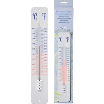 Thermometer op wandplaat klein