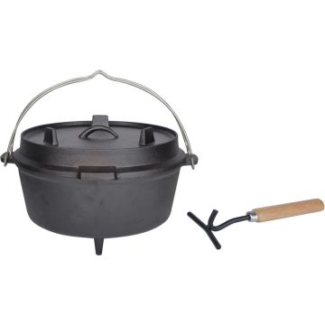 Esschert Design - Dutch Oven 6,5L Kampvuurpot 12 - Dutch oven - Staal - Zwart