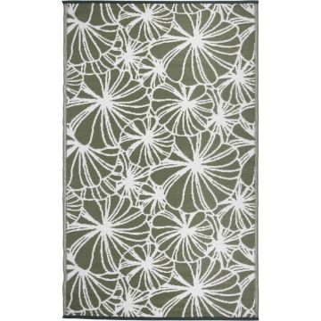 Esschert Design Floraal Tuintapijt - 240x150 cm - Groen Wit