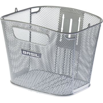 Basil Bold Front FM Fietsmand - Voor - Staal - Zilver