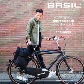 Basil Flex Fietsrugzak - Enkele fietstas - Rood - 17 Liter