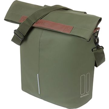 Basil City fietsshopper - Enkele Fietstas - 16 liter - moss green