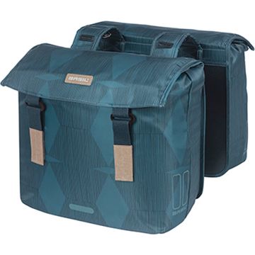 Basil Elegance Dubbele Fietstas - 40-49 Liter - Estate blauw