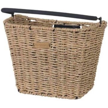 Basil Bremen Rattan Look KF Fietsmand - Voor - Kunststof Rotan - Seagrass