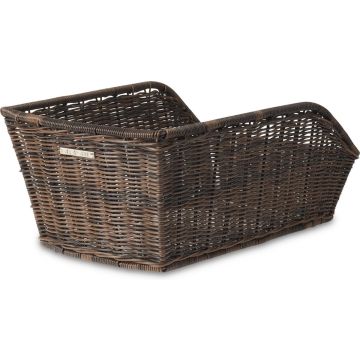 Basil Cento Rattan Look Fietsmand - Achter - Kunststof rotan - Bruin