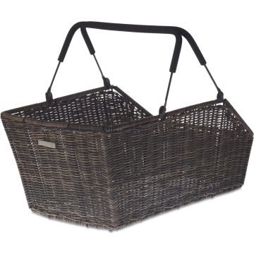 Basil Cento Rattan Look Multi System Fietsmand - Achter - Kunststof rotan - Bruin